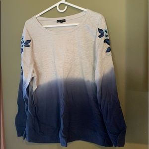 Lane Bryant embroidered long sleeve sweatshirt